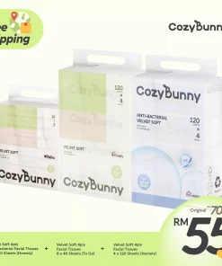 M1 ： Velvet Soft Homely 120s +  Antibac Homely 120s + Velvet Soft To Go 40s