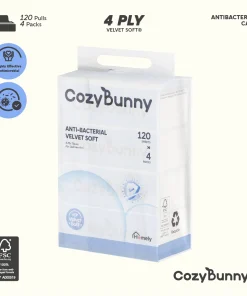Antibacterial Velvet Soft Facial Tissues 120 Sheets